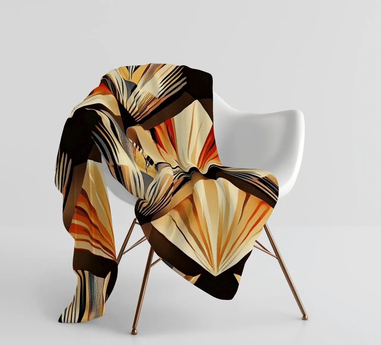 Art Deco "Lustrous Visions" coperta in pile da Golden Era