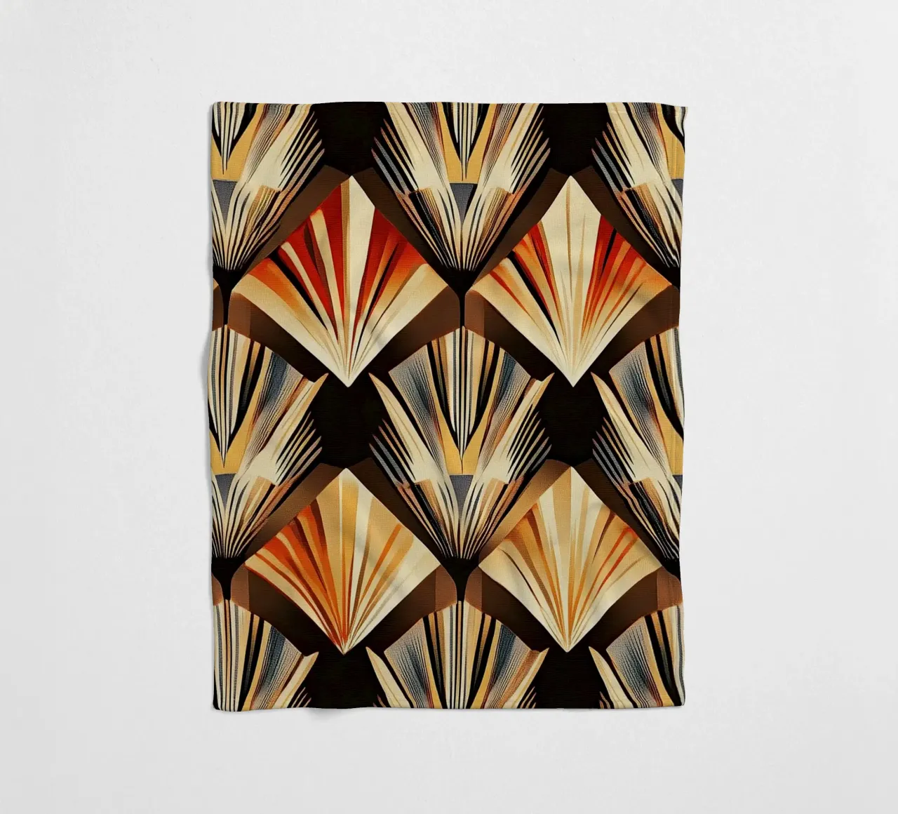 Art Deco "Lustrous Visions" coperta in pile da Golden Era