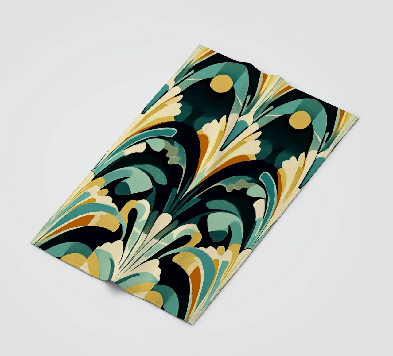 Art Deco "Stylized Splendor" coperta in pile da Golden Era
