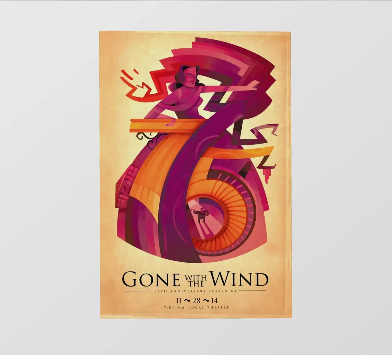 Gone With the Wind: 75th pellicola backlit da Sean Loose