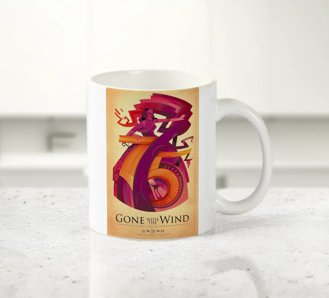 Gone With the Wind: 75th tazza in ceramica da Sean Loose