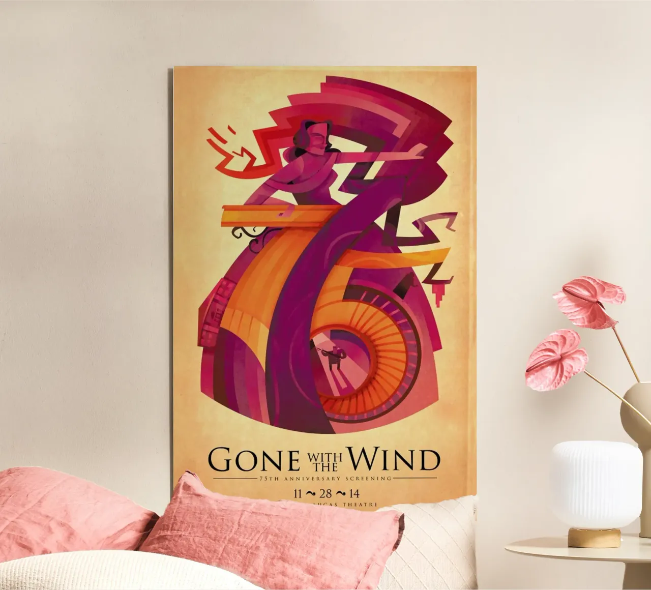 Gone With the Wind: 75th alluminio dibond da Sean Loose