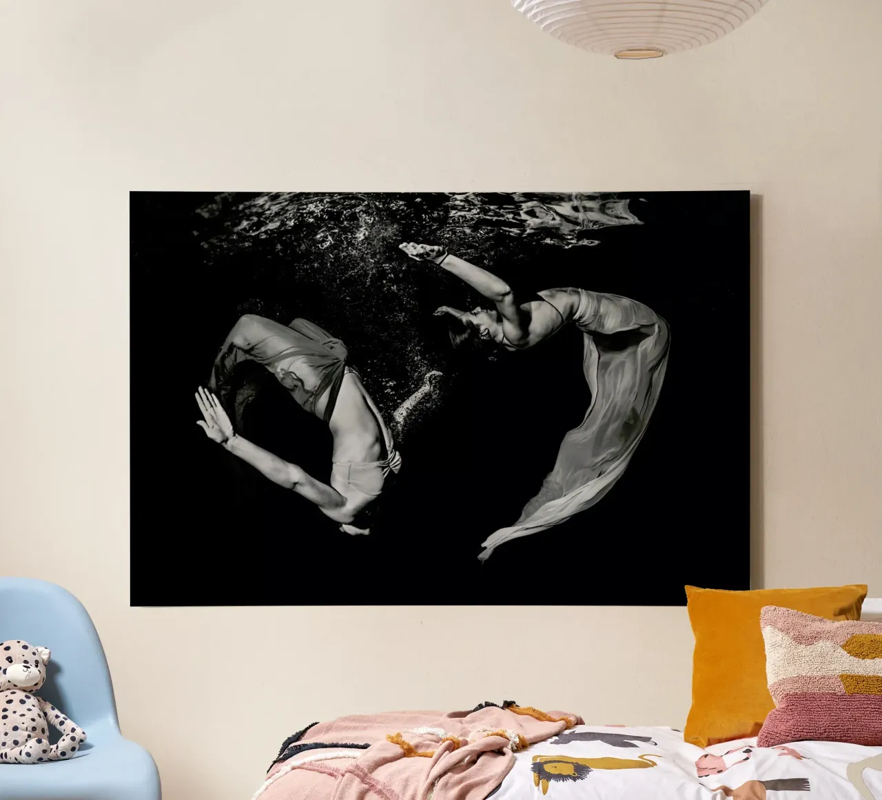 Grace Underwater - Ken Kiefer tela con Cornice a cassetta da Pictufy