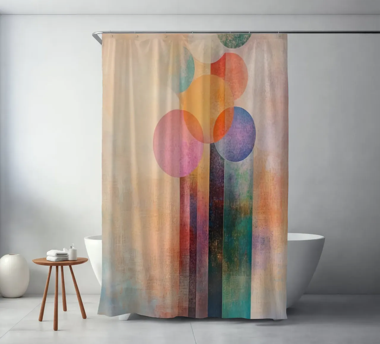 Fiori astratti dai colori allegri tenda da doccia da Imagine