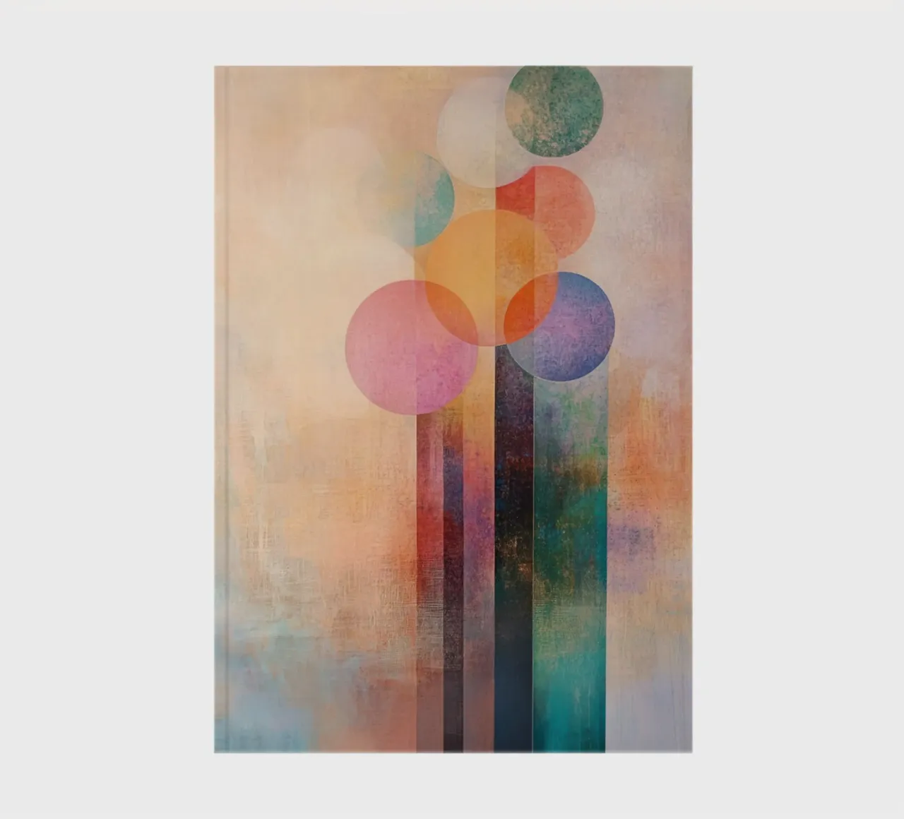 Abstract flowers in cheerful colours notebook by Imagine