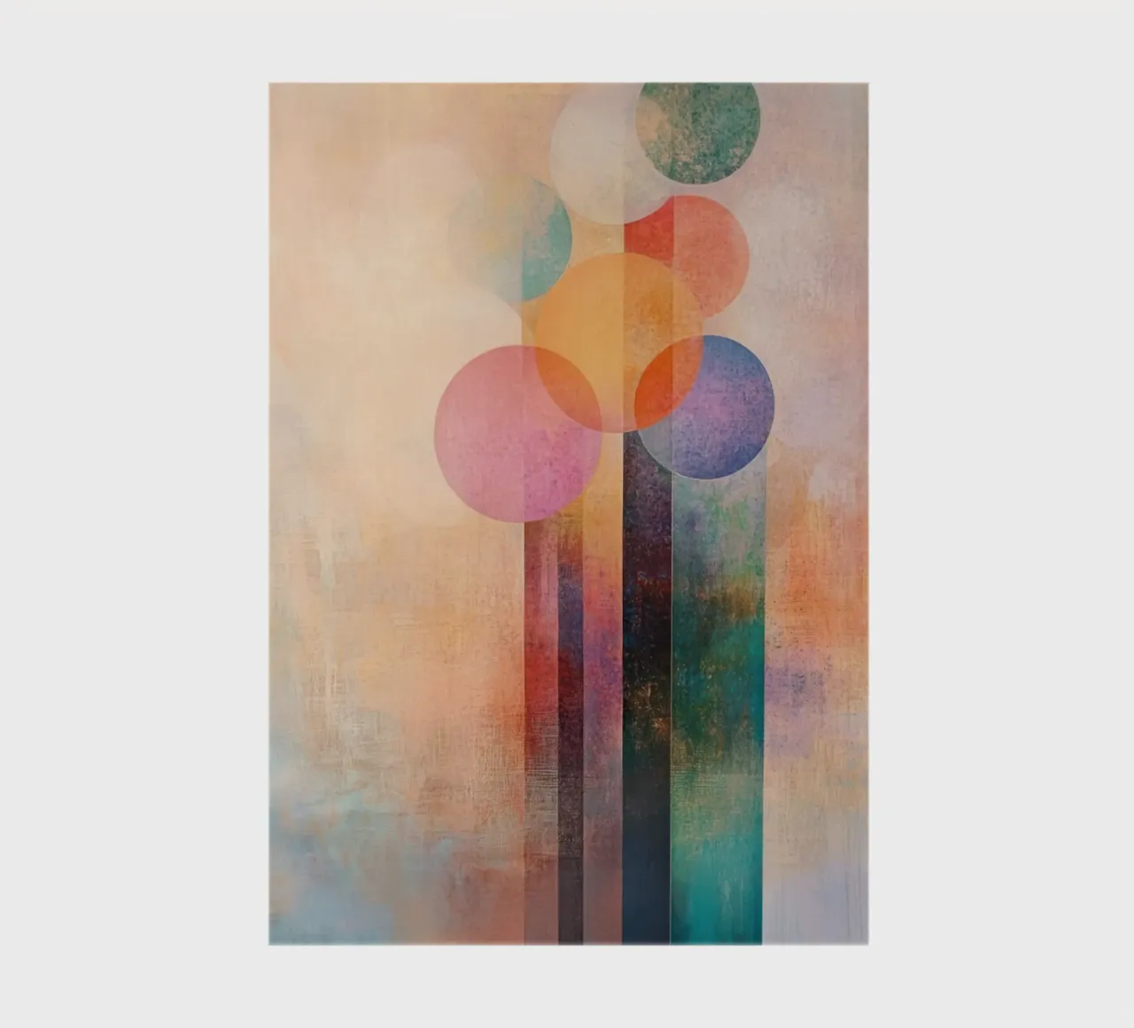 Abstract flowers in cheerful colours notebook by Imagine