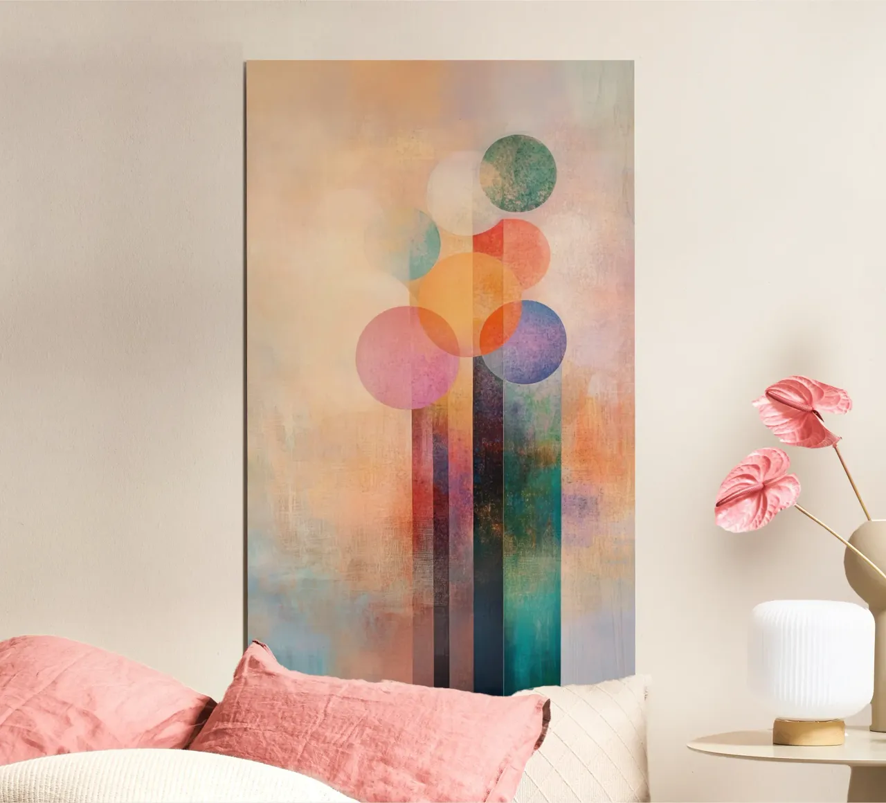 Fiori astratti dai colori allegri carta hahnemühle da Imagine