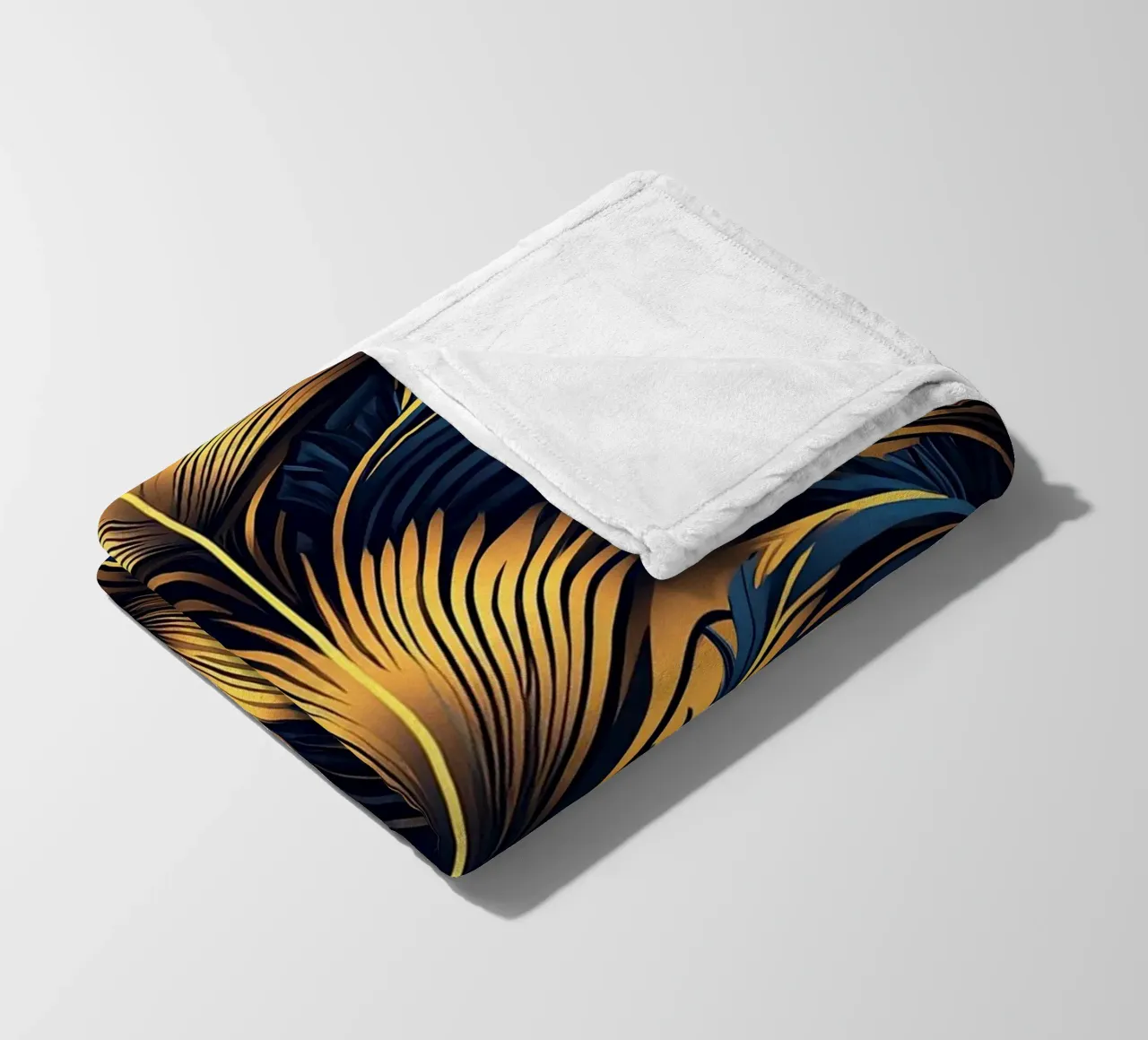 Art Deco "Gilded Reflections" coperta in pile da Golden Era