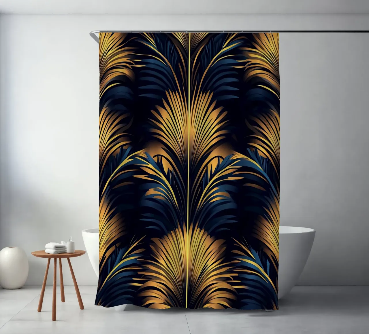 Art Deco "Gilded Reflections" tenda da doccia da Golden Era
