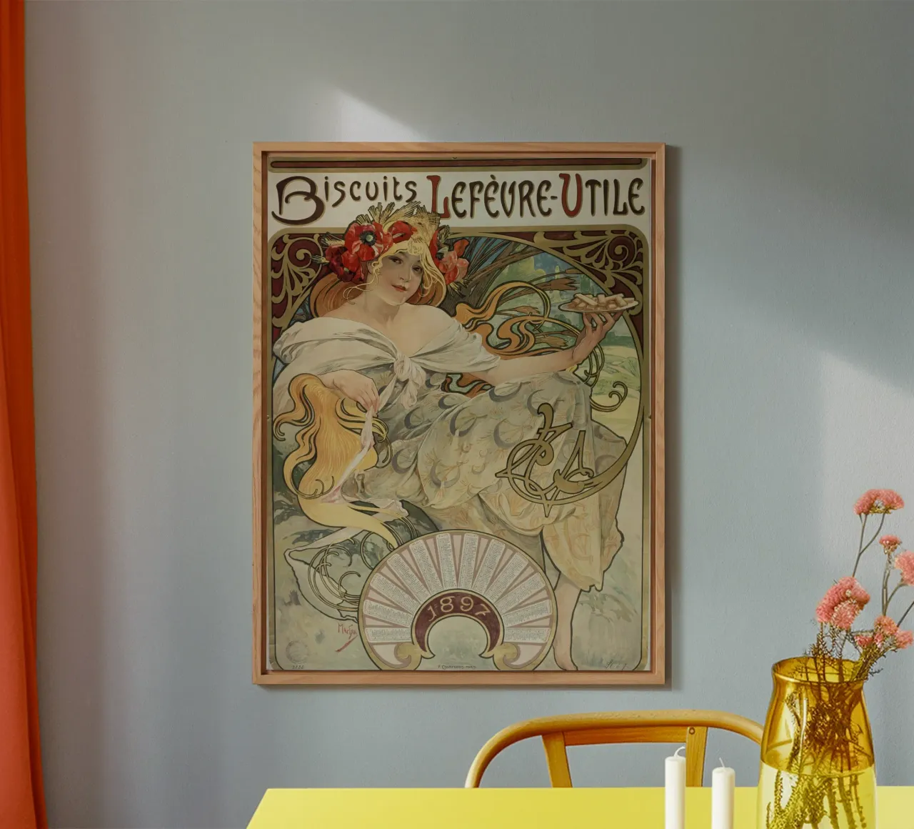 Alfons Mucha - Biscotti "Lefevre-Utile alluminio dibond da ARTOTHEK
