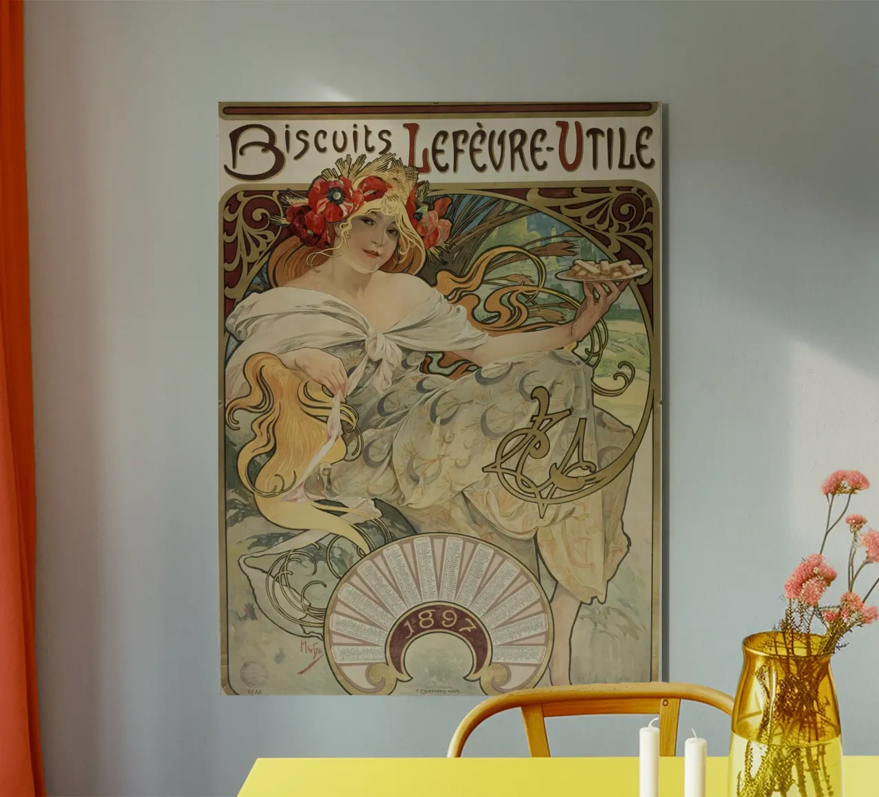 Alfons Mucha - Biscotti "Lefevre-Utile alluminio dibond da ARTOTHEK