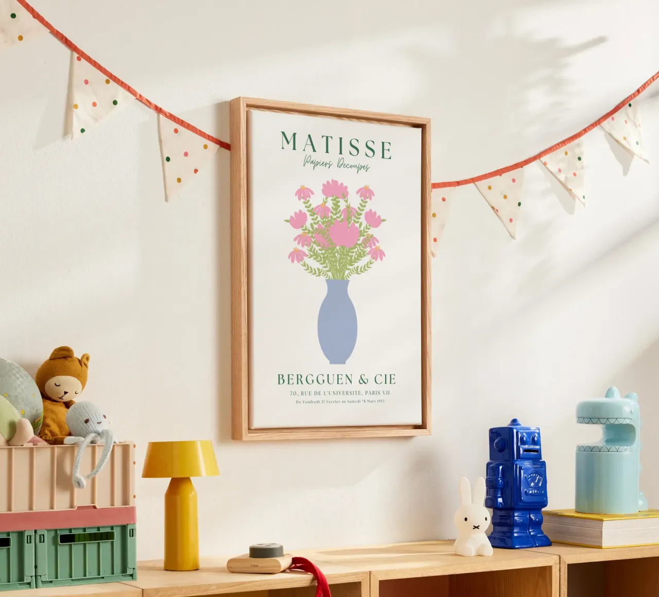 Matisse Floral Print Matisse Print Berggruen and cie canvas with Floater frame by pdigitalprints
