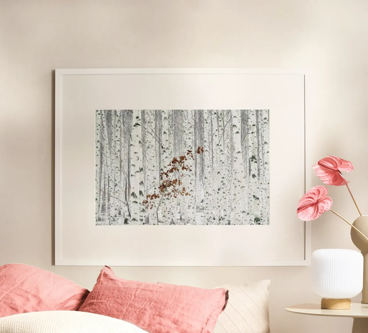 From White - donghee HAN poster con telaio in plastica da Pictufy