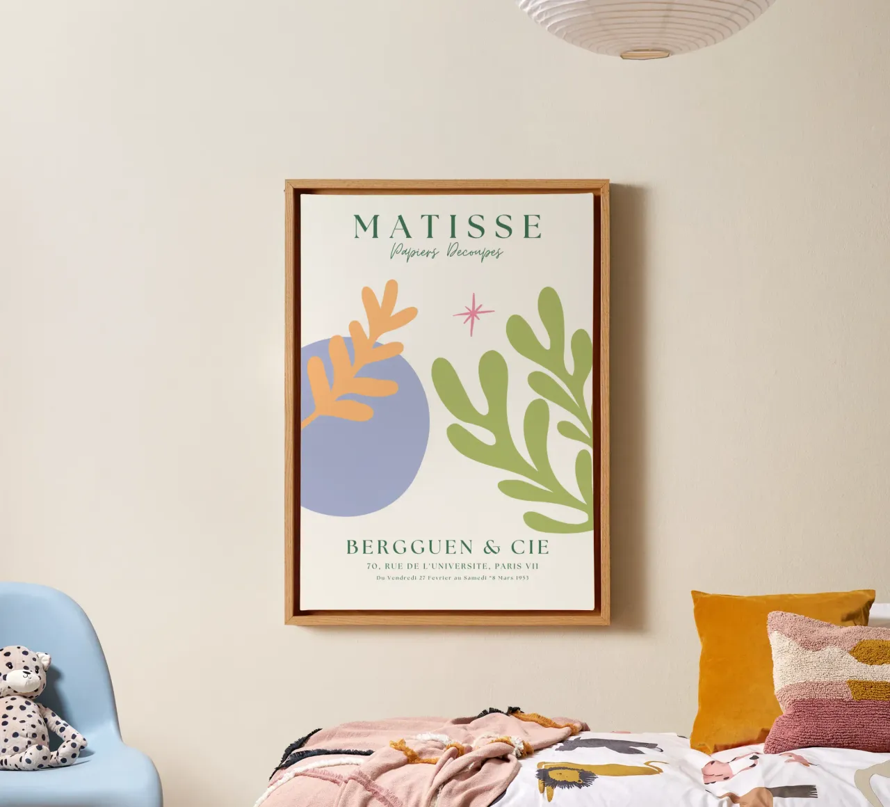 Matisse Floral Print Matisse Print Berggruen and cie canvas with Floater frame by pdigitalprints