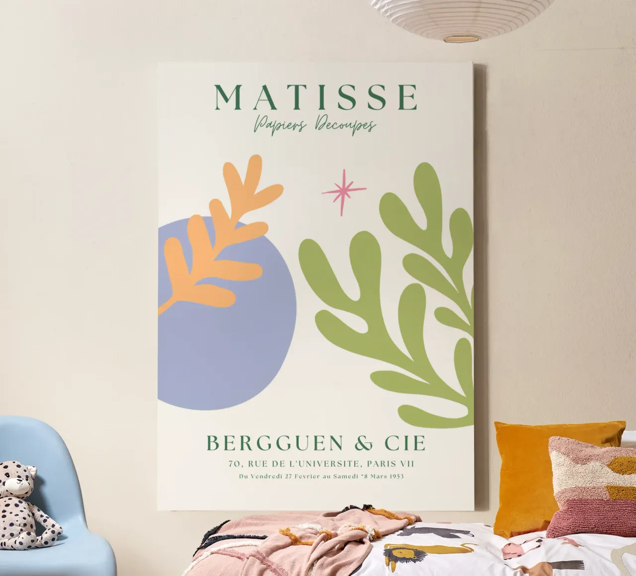Matisse Floral Print Matisse Print Berggruen and cie canvas with Floater frame by pdigitalprints