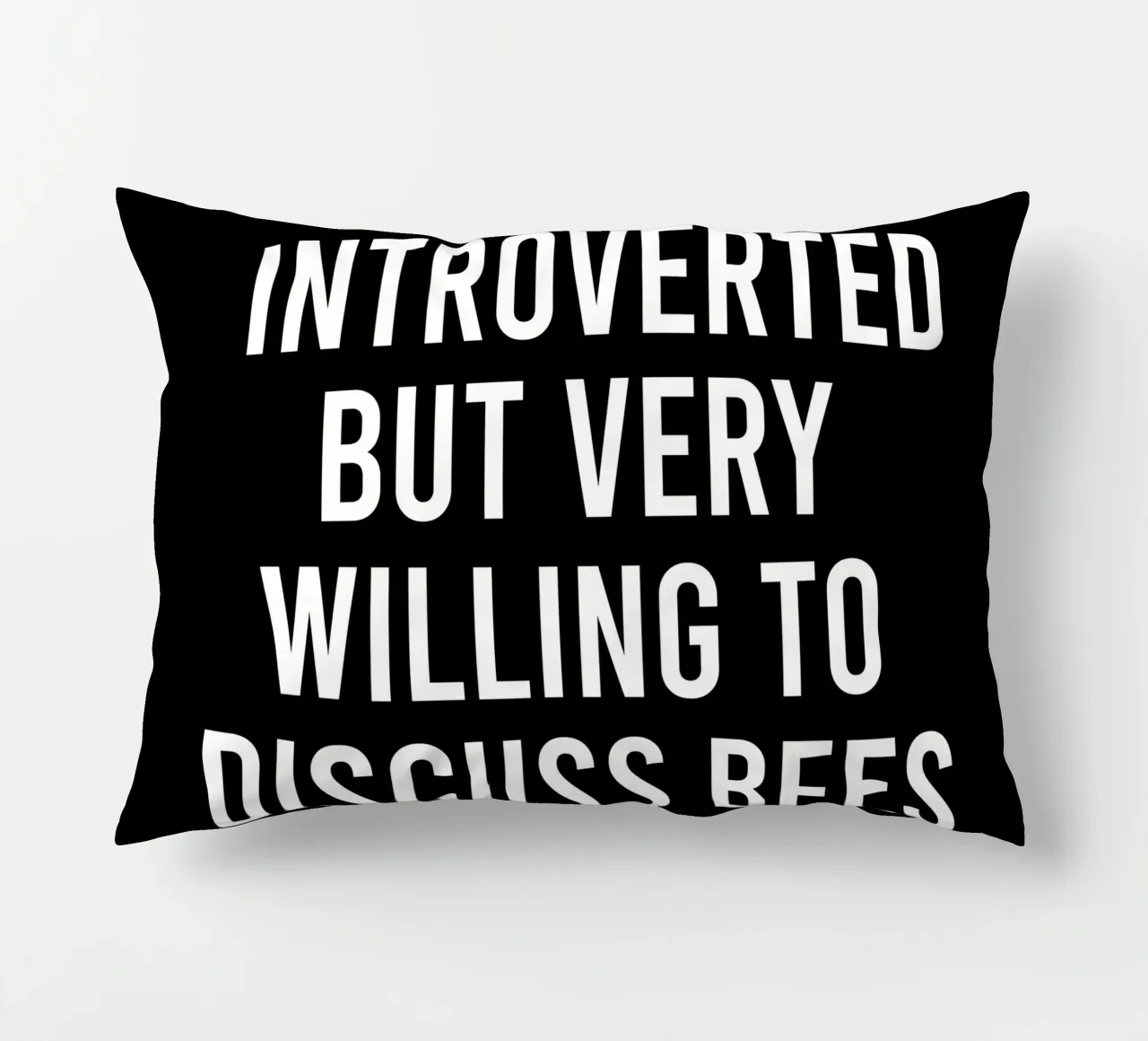 Introverted but very willing to discuss bees decorative cushion by happieeagle