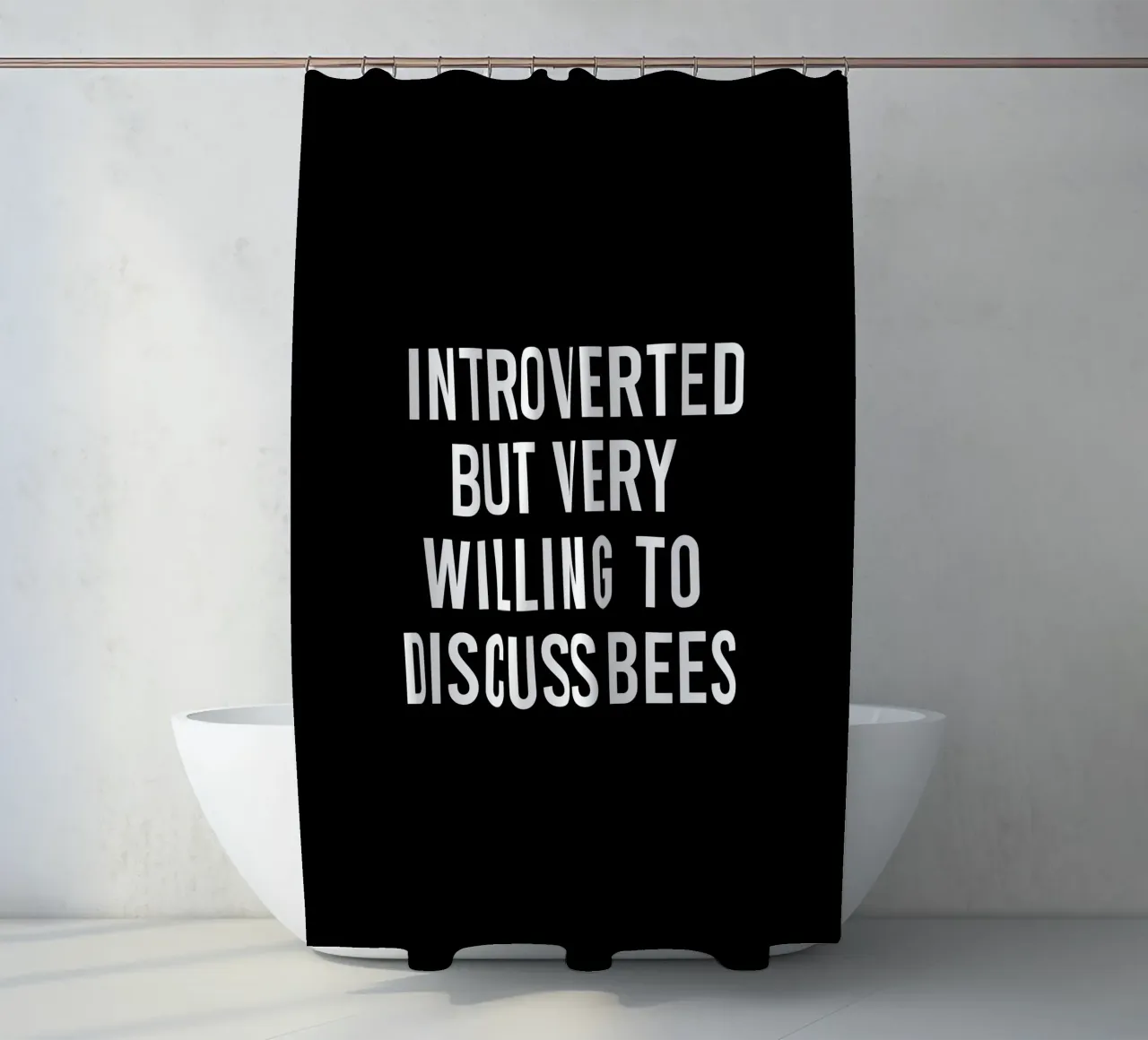 Introverted but very willing to discuss bees cortina de baño de happieeagle