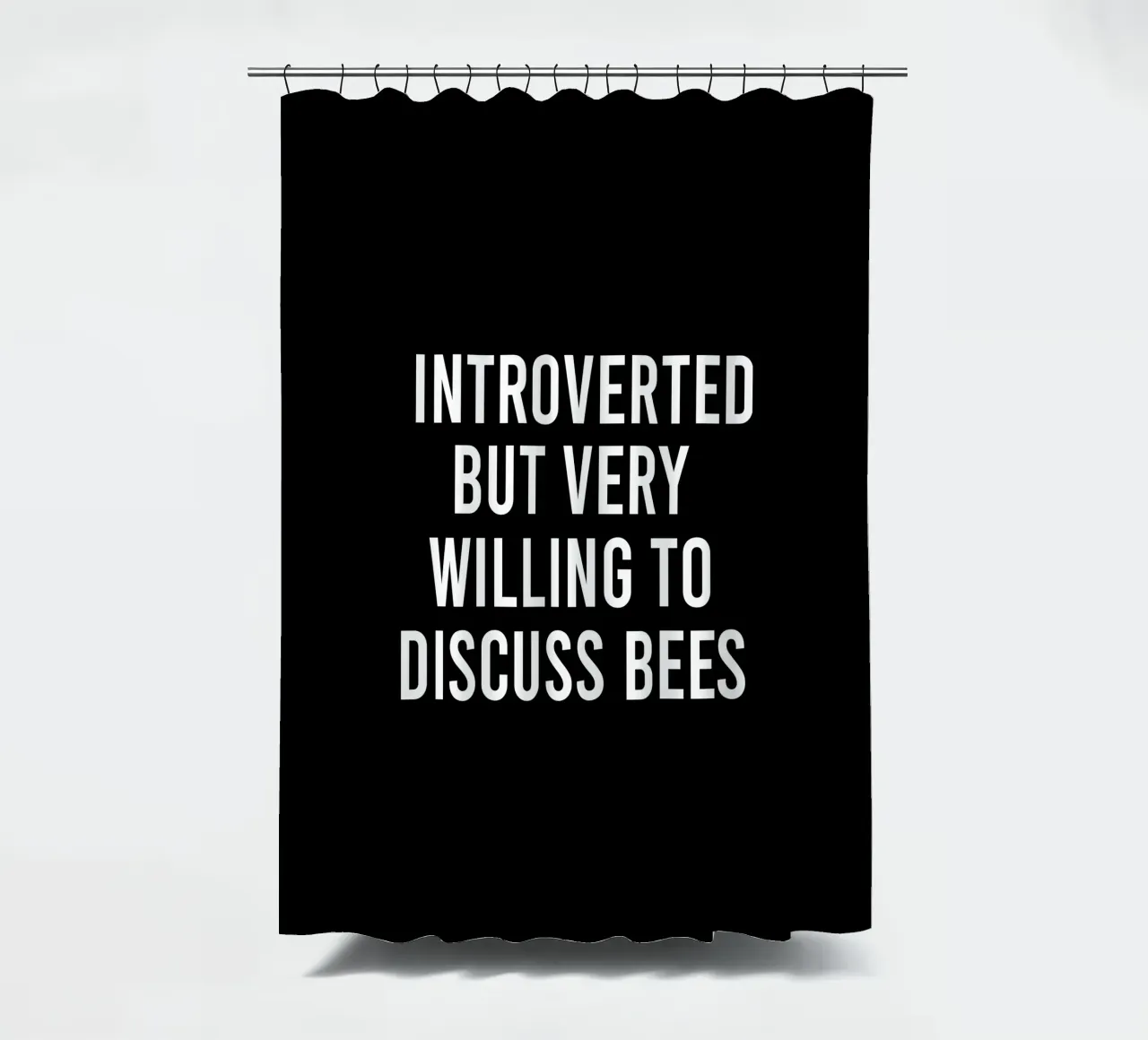 Introverted but very willing to discuss bees Duschvorhang von happieeagle