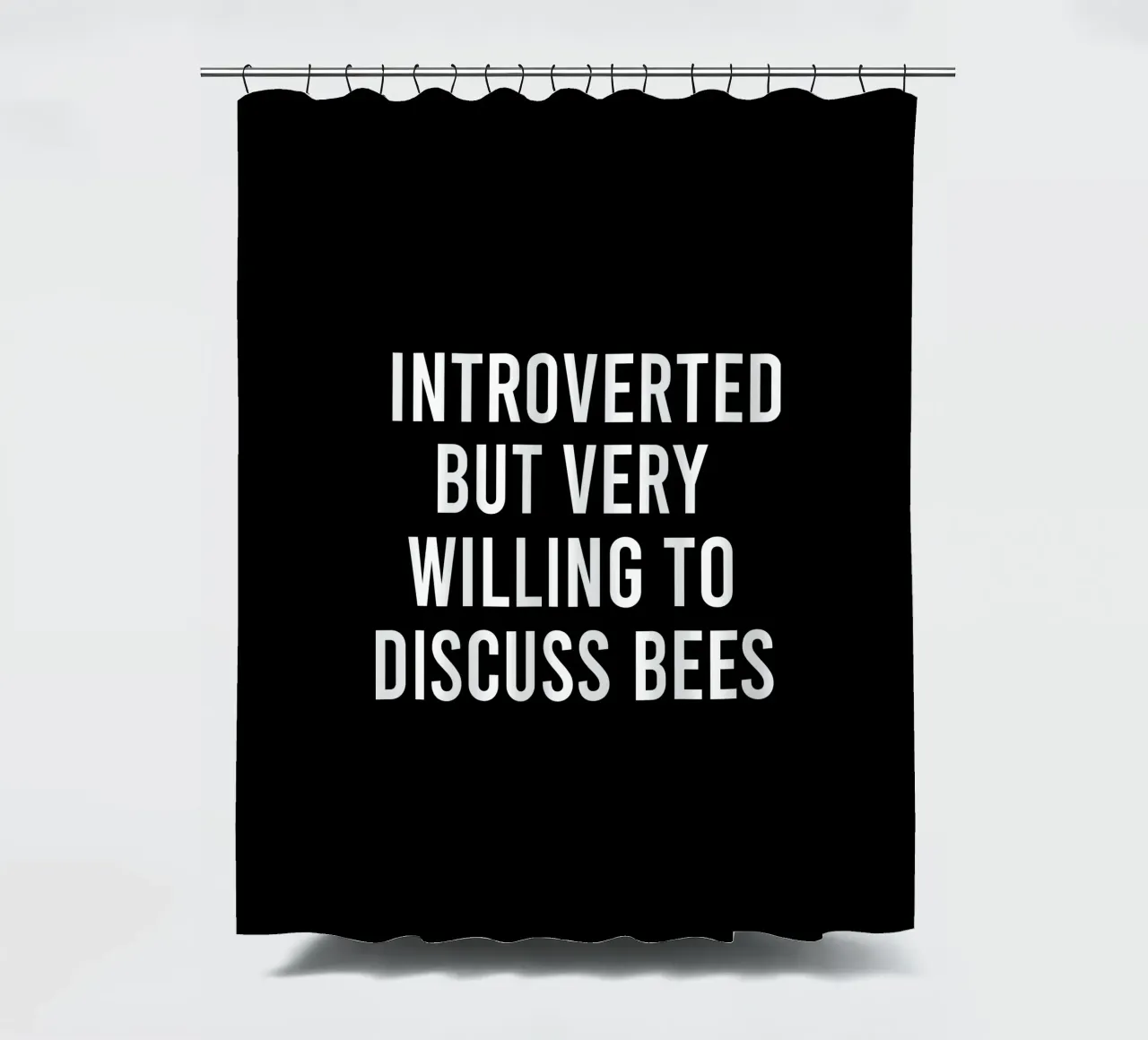 Introverted but very willing to discuss bees Duschvorhang von happieeagle