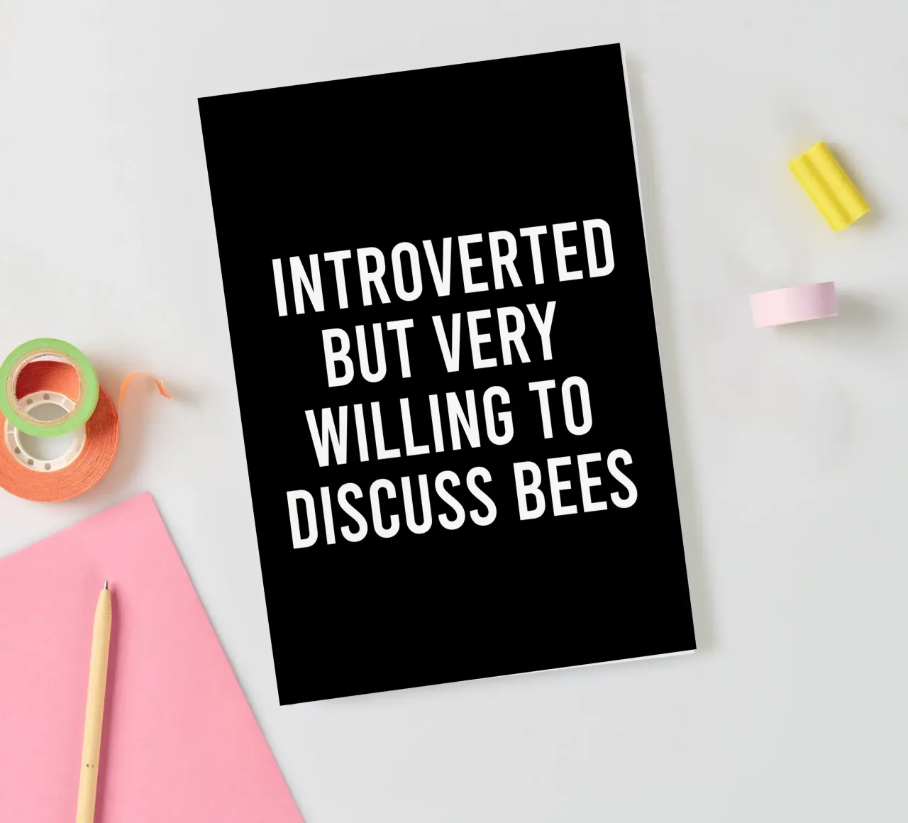 Introverted but very willing to discuss bees Notizbuch von happieeagle
