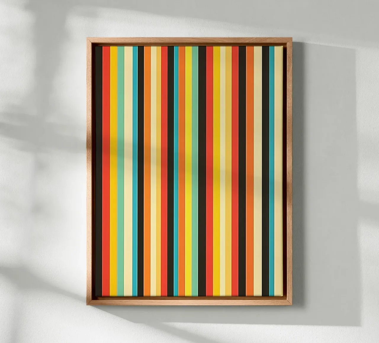 German Retro Stripe Pattern | Minimal Art canvas by Autofocus