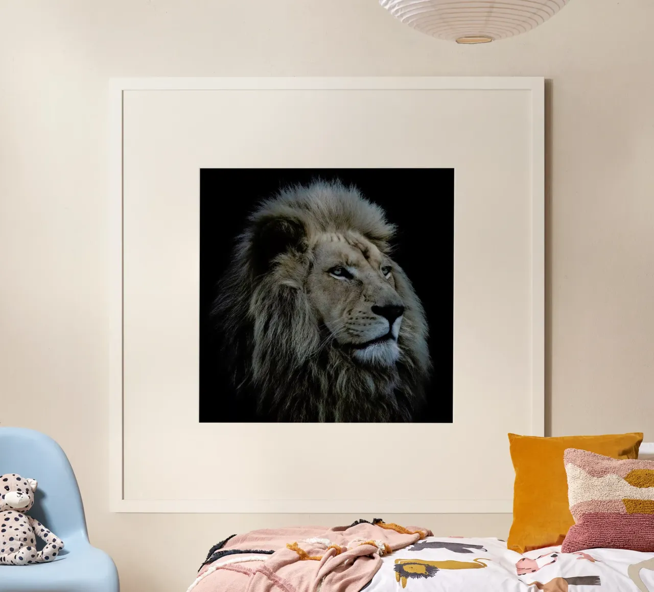 Proud Lion - Louise Wolbergs poster con telaio in plastica da Pictufy