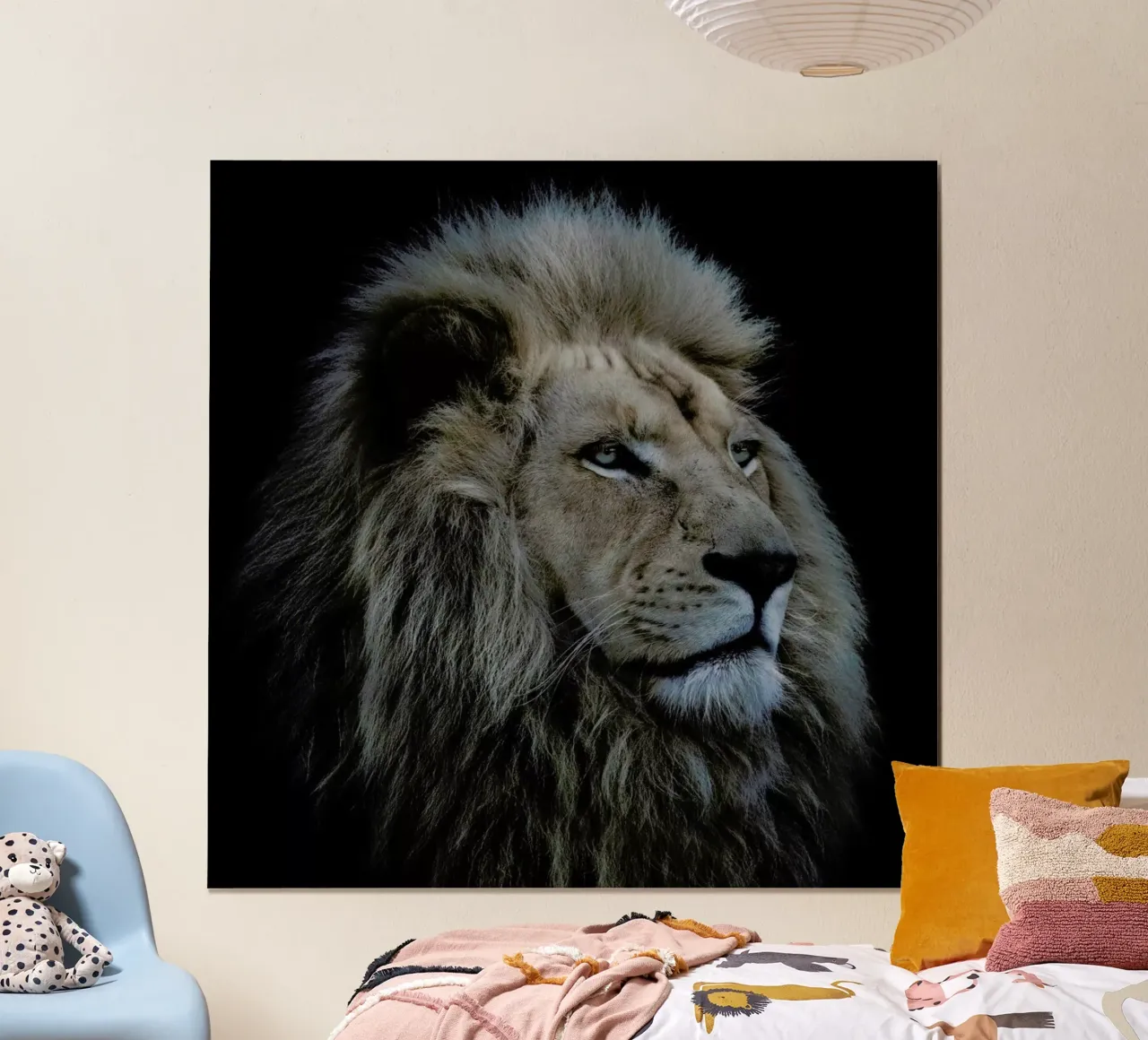 Proud Lion - Louise Wolbergs poster con telaio in plastica da Pictufy