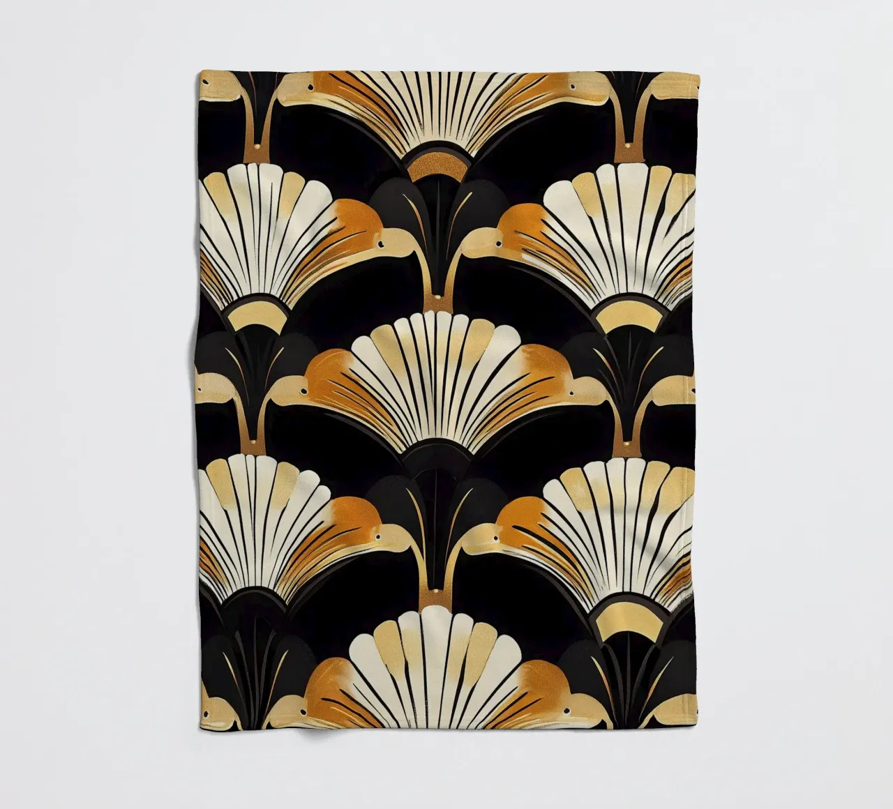 Art Deco "Modern Majesty" fleece blanket by Golden Era