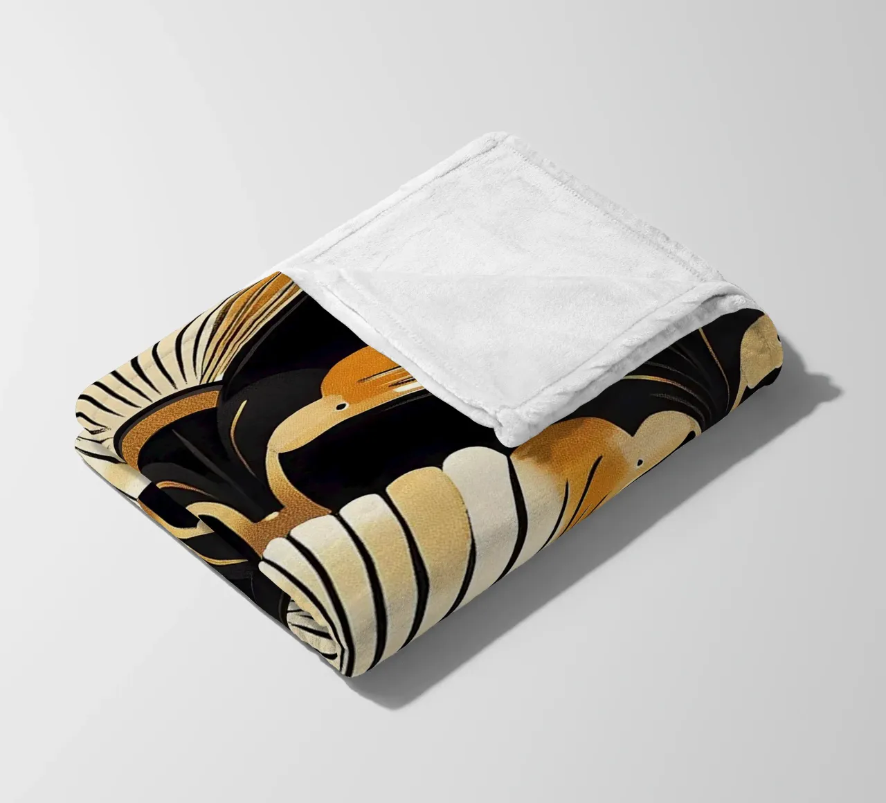 Art Deco "Modern Majesty" fleece blanket by Golden Era