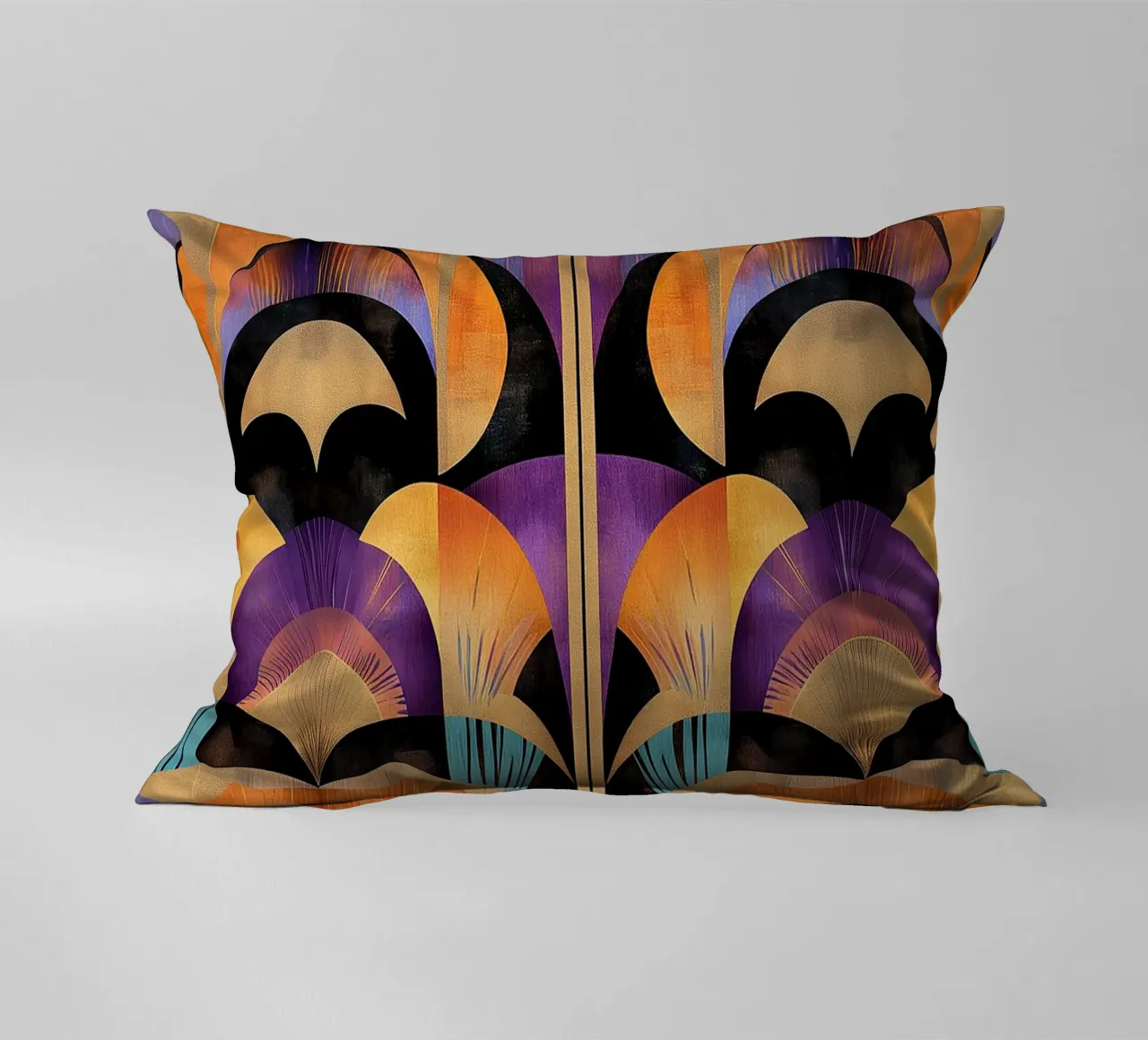 Art Deco "Elegance in Motion" cuscino da Golden Era