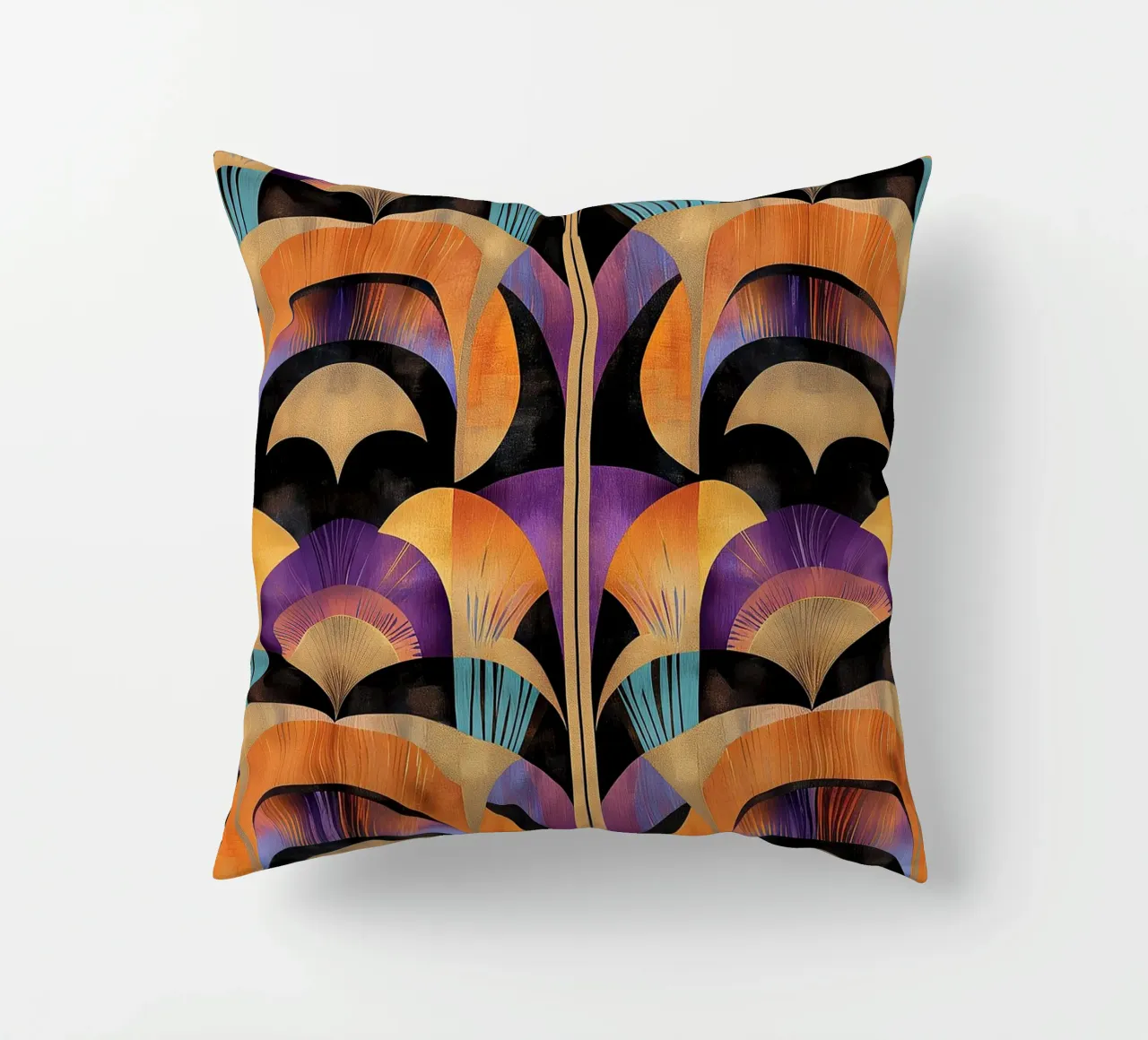 Art Deco "Elegance in Motion" cuscino da Golden Era