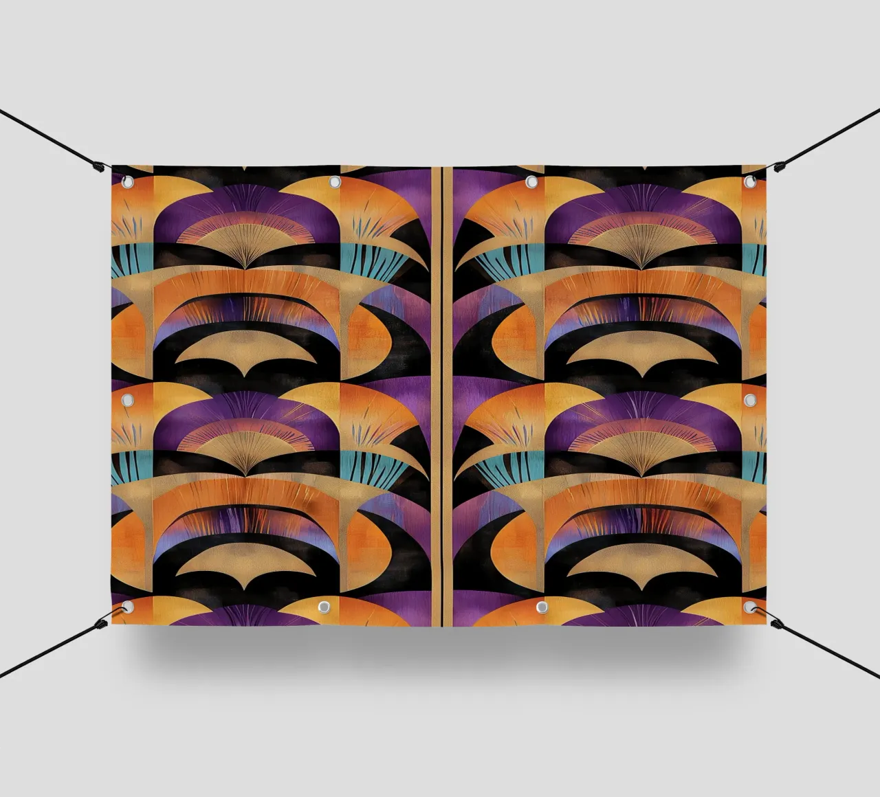 Art Deco "Elegance in Motion" telo in pvc da Golden Era