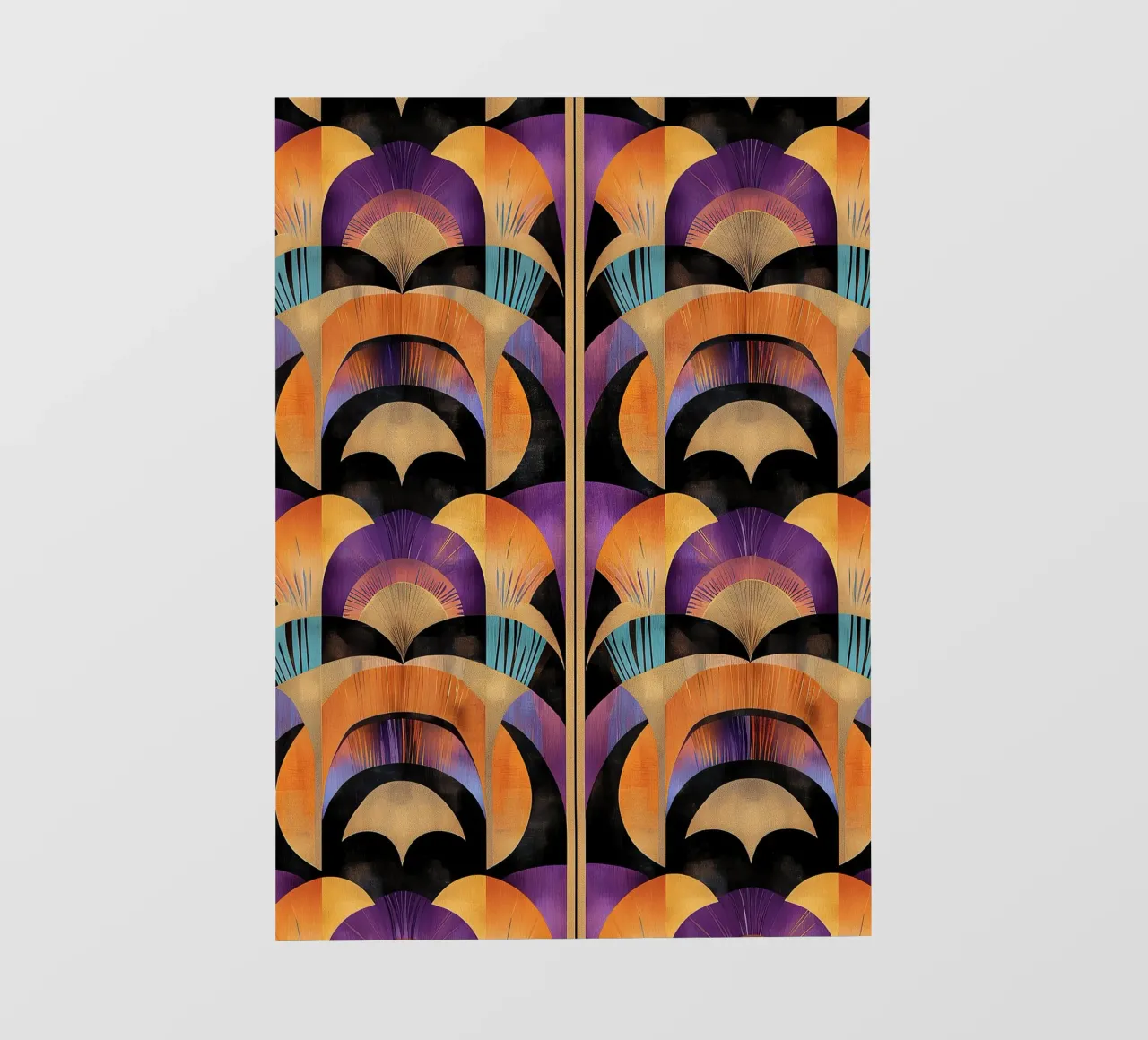 Art Deco "Elegance in Motion" telo in pvc da Golden Era