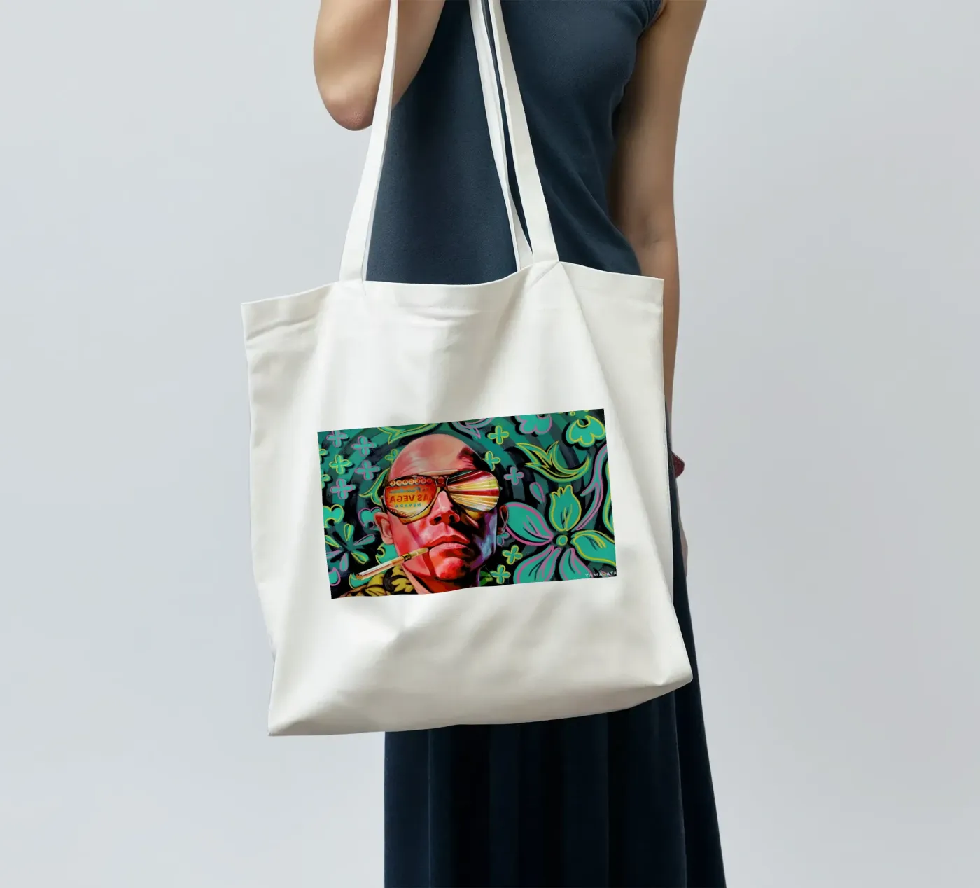 Flat tote bag by Jared Yamahata