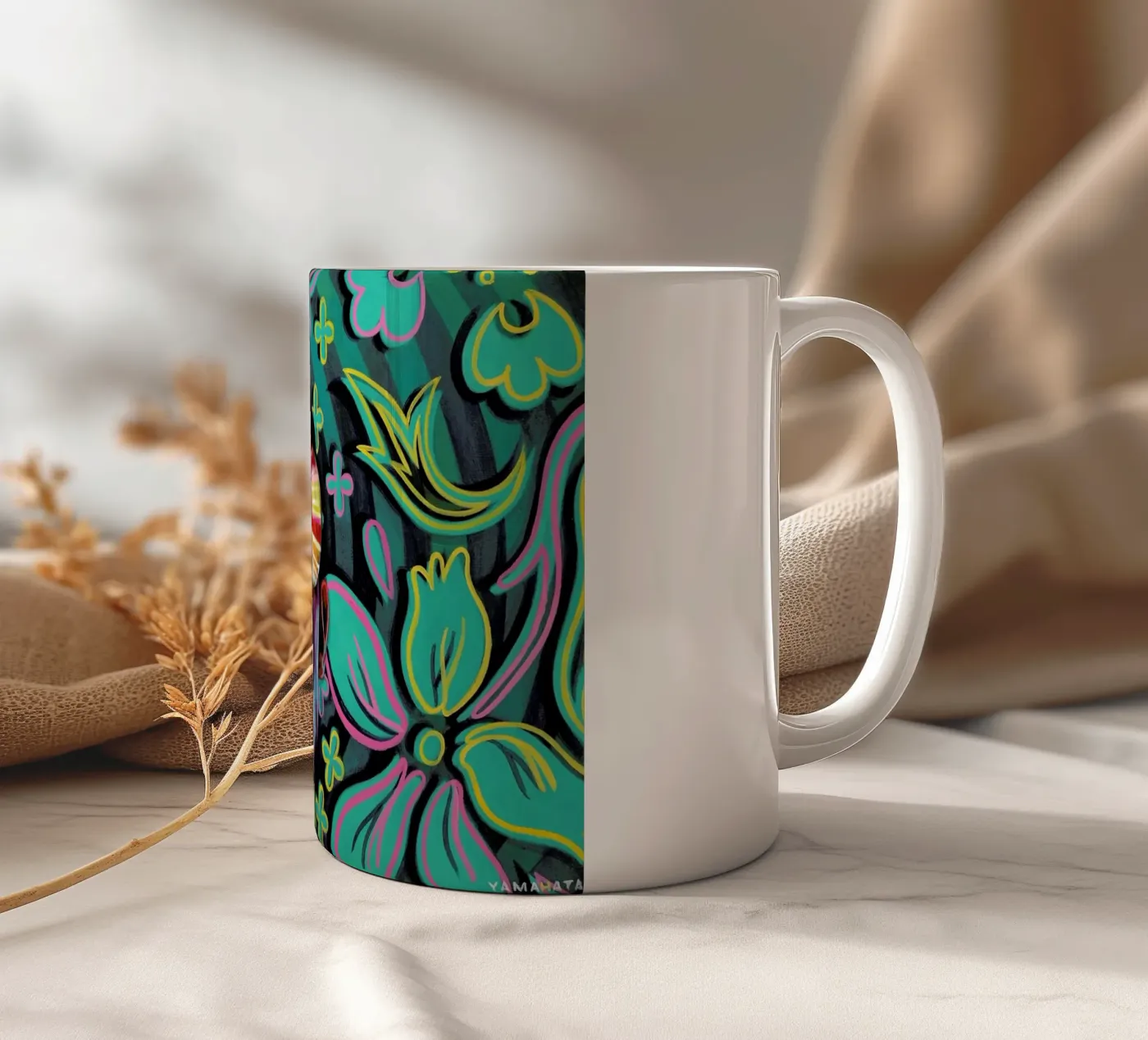 Flat ceramic mug by Jared Yamahata