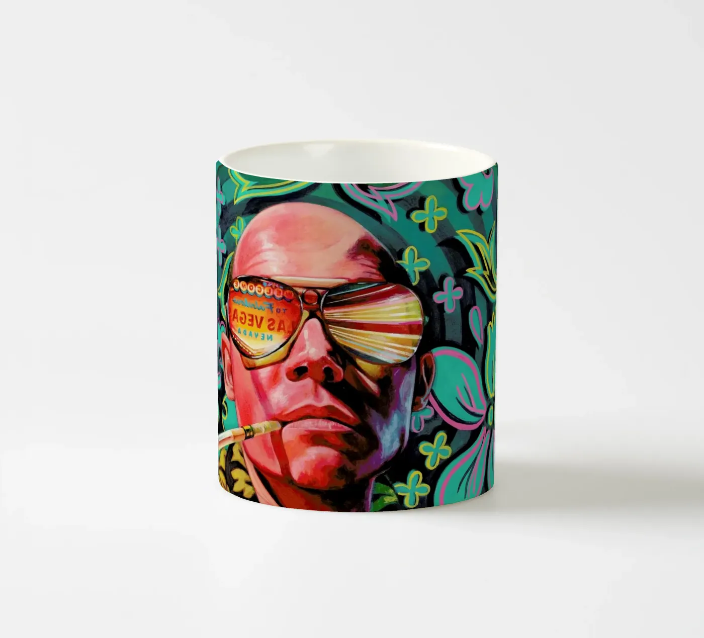 Flat ceramic mug by Jared Yamahata