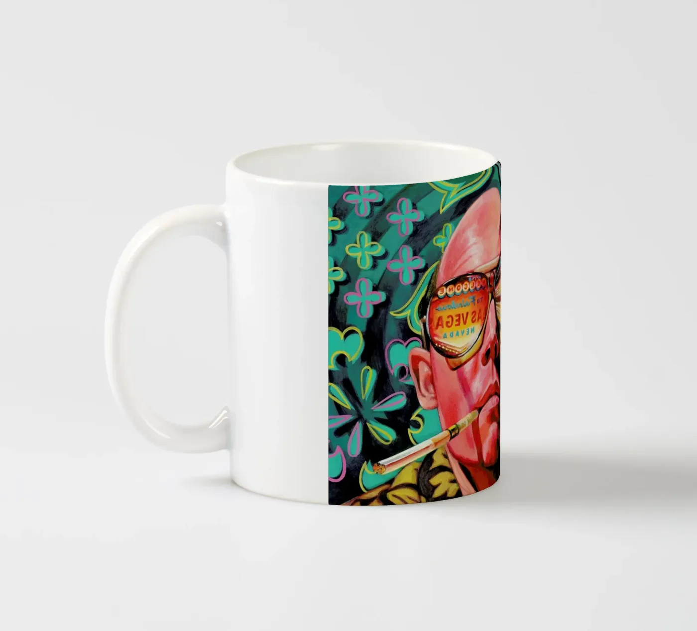 Flat ceramic mug by Jared Yamahata