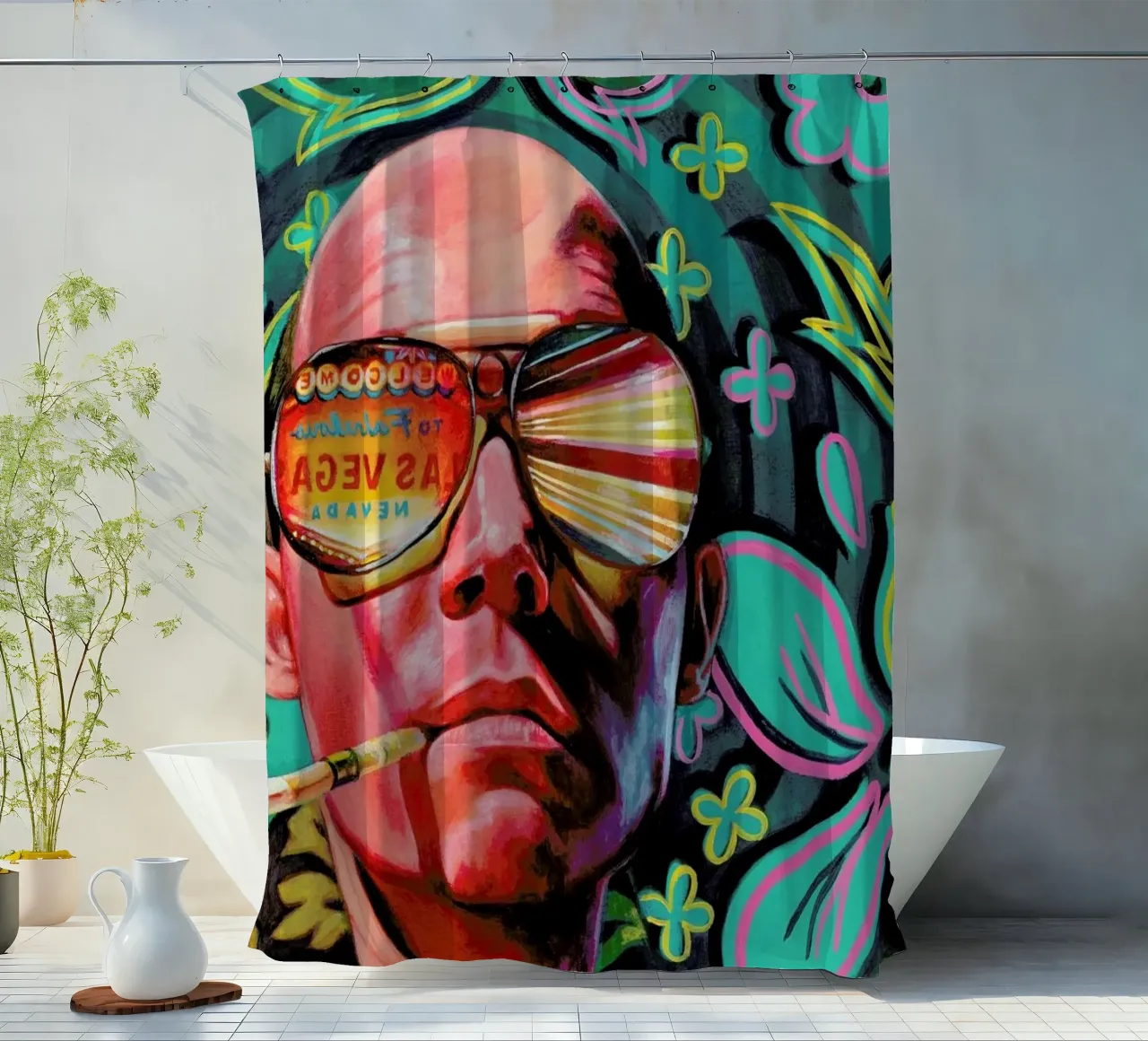 Flat Duschvorhang von Jared Yamahata