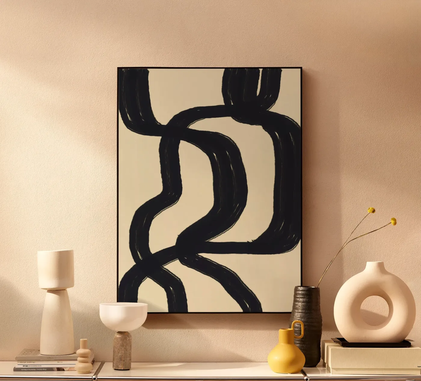 Thick Lines Path acryl van Bytenar
