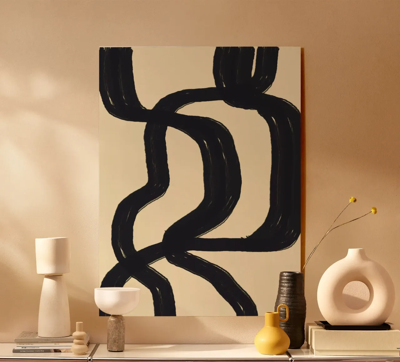 Thick Lines Path acryl van Bytenar