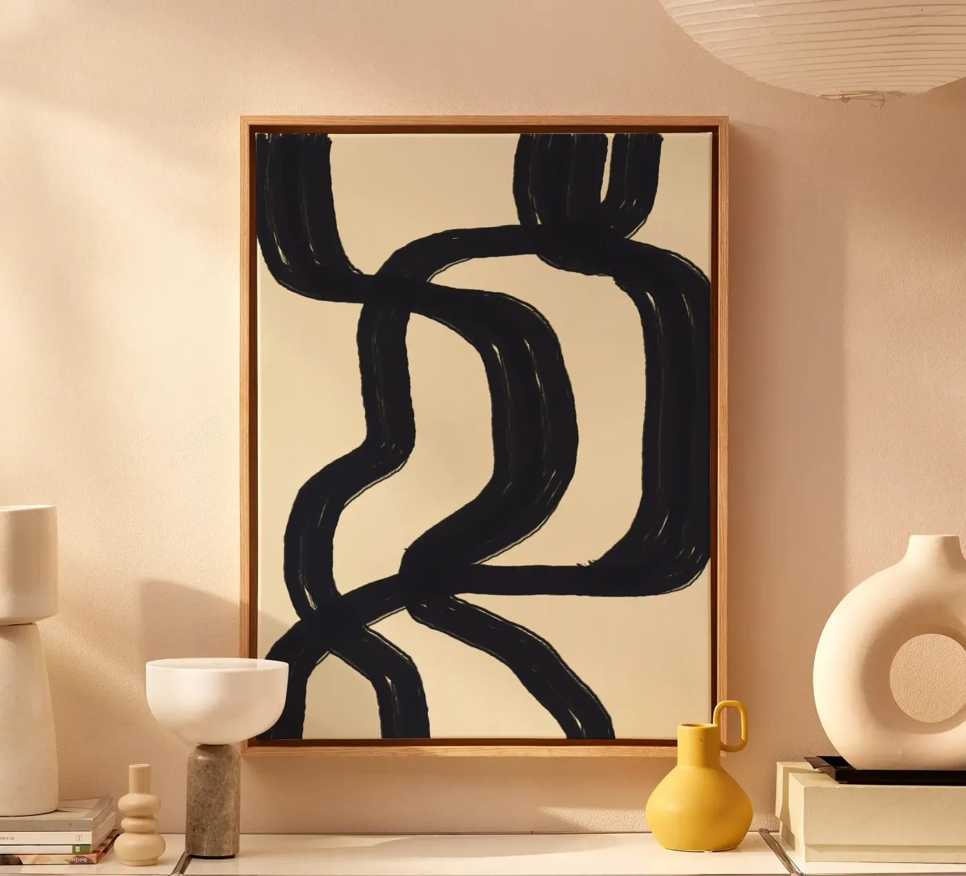 Thick Lines Path canvas van Bytenar