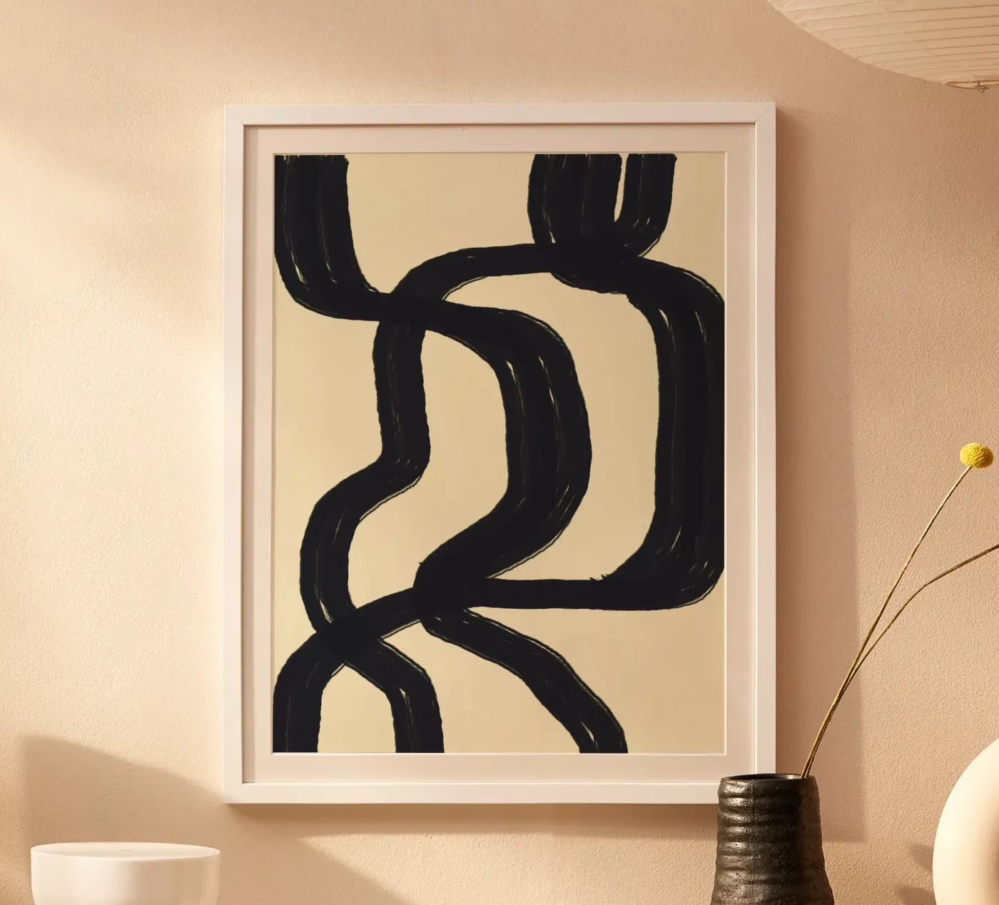 Thick Lines Path poster van Bytenar