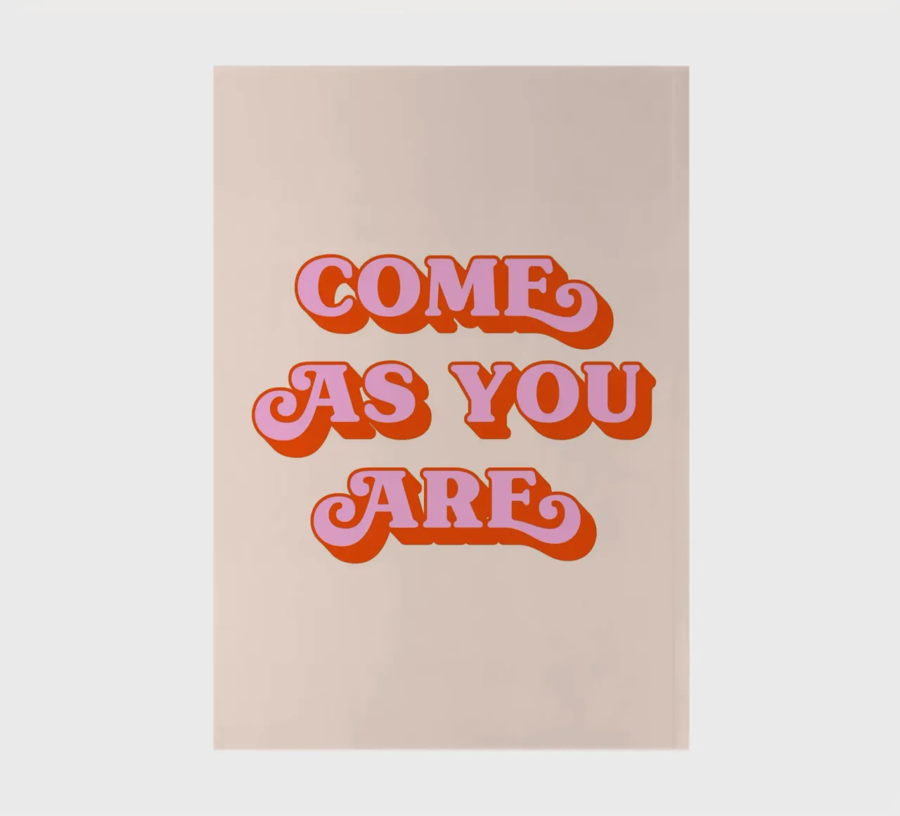 Come as you are (Pink and peach tone) notebook by Paigaam Studio