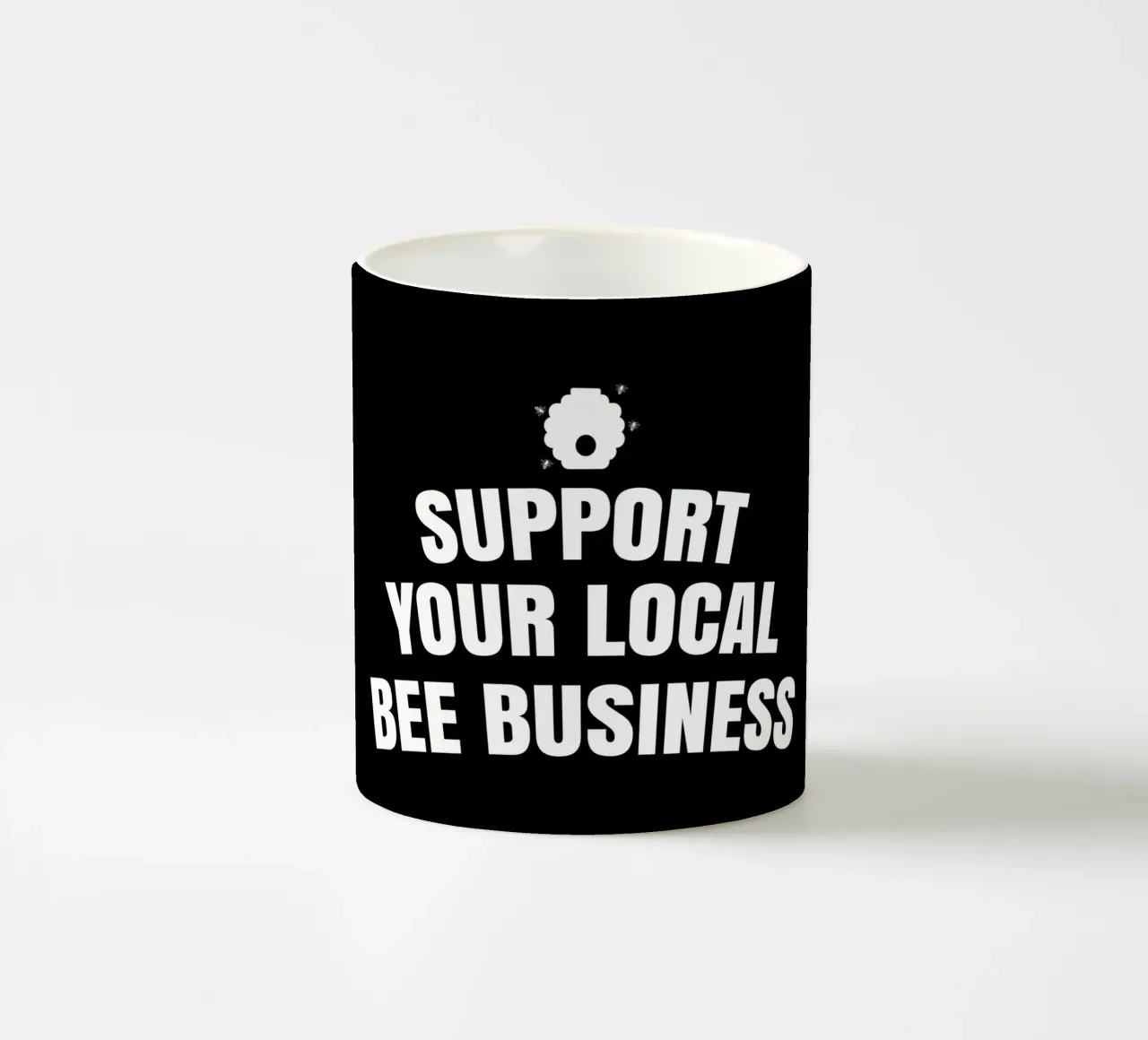 Support your local bee business tazza in ceramica da happieeagle