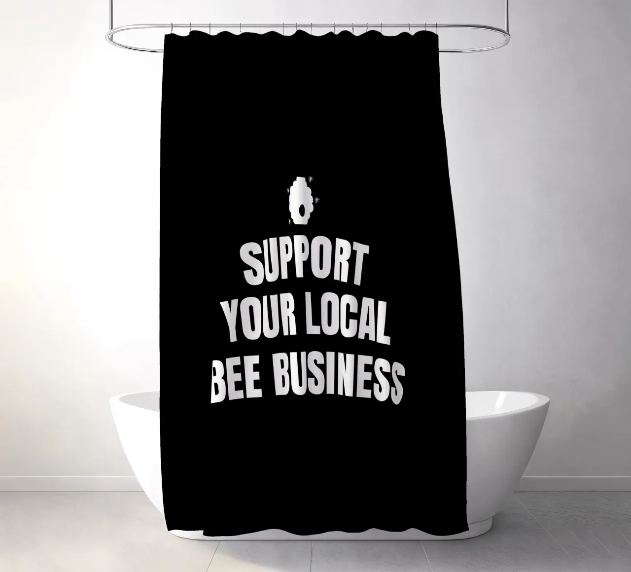 Support your local bee business tenda da doccia da happieeagle