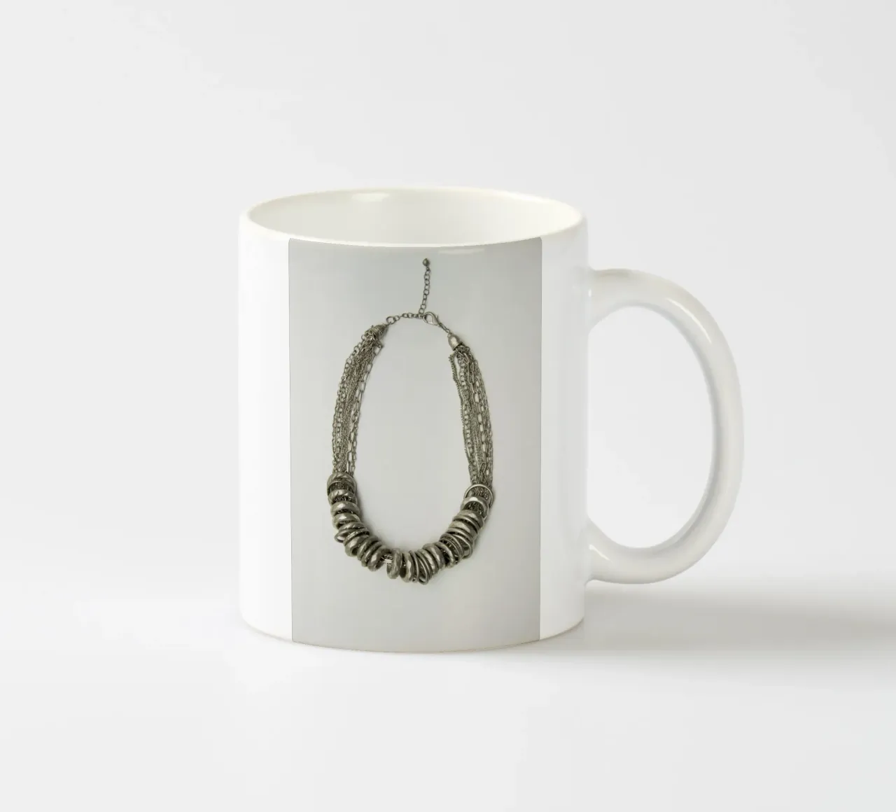 Collana in argento mongolo tazza in ceramica da Teresa André