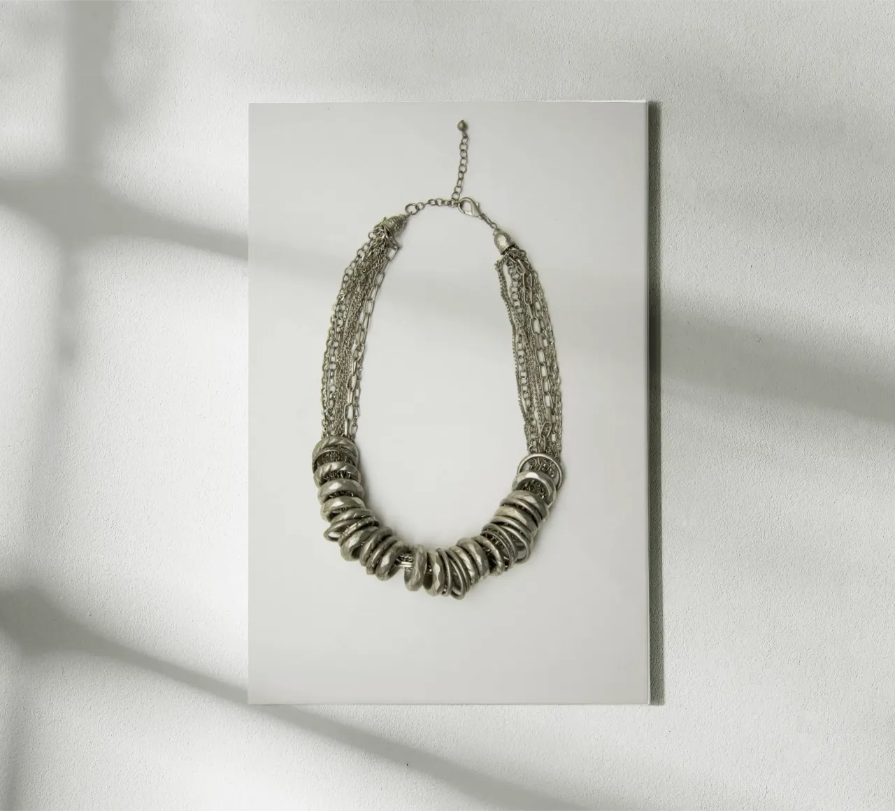 Collana in argento mongolo tela da Teresa André
