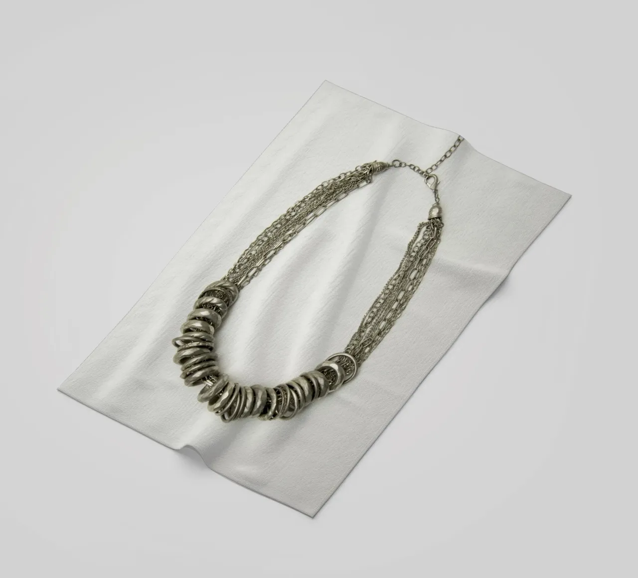 Collana in argento mongolo telo mare da Teresa André