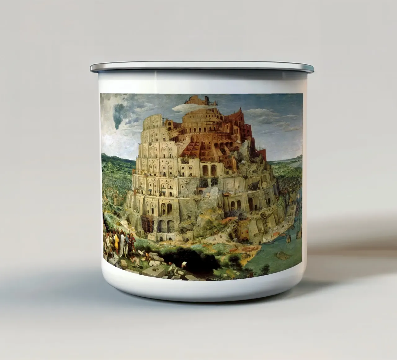Pieter Brueghel el Viejo - Torre de Babel taza de esmalte de ARTOTHEK