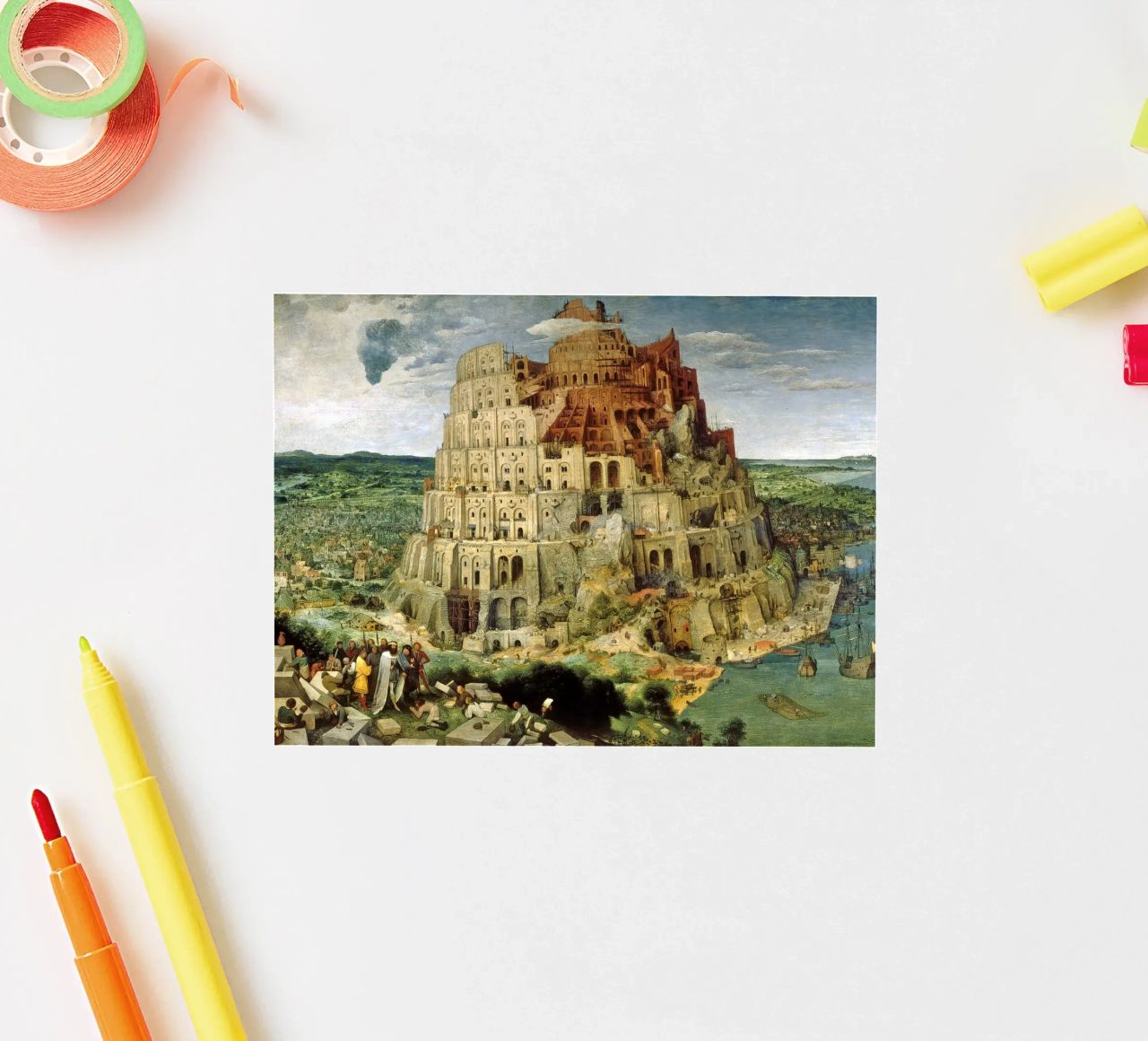 Pieter Brueghel l'Ancien - Tour de Babel autocollant de ARTOTHEK